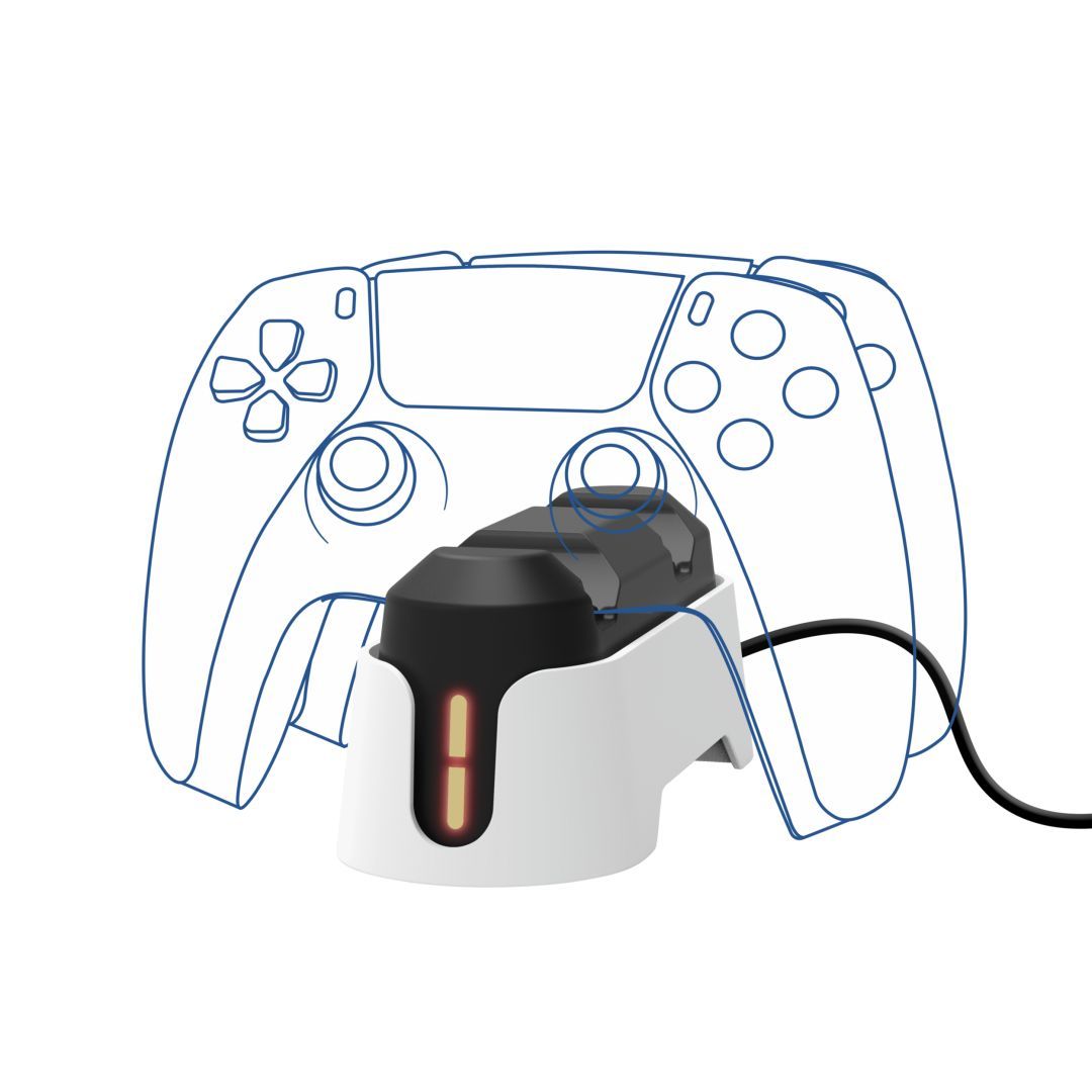 Trust GXT 228 Dual charging dock for PS5 controllers White Trust GXT 228 Dual charging dock for PS5 controllers White