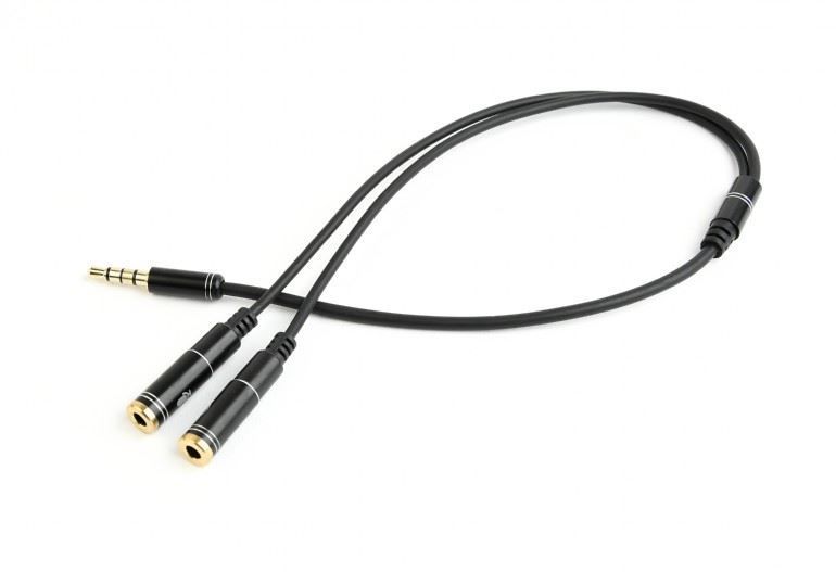 Gembird Jack stereo 3,5mm -> 2db Jack 3,5mm M/F adapter 20cm Black Gembird Jack stereo 3,5mm -> 2db Jack 3,5mm M/F adapter 20cm Black