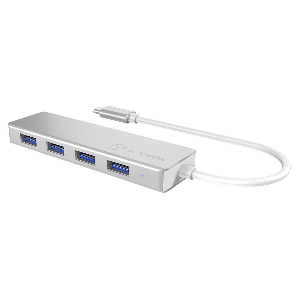 Raidsonic IcyBox IB-HUB1425-C3 4-Portos USB3.0 HUB Silver Raidsonic IcyBox IB-HUB1425-C3 4-Portos USB3.0 HUB Silver