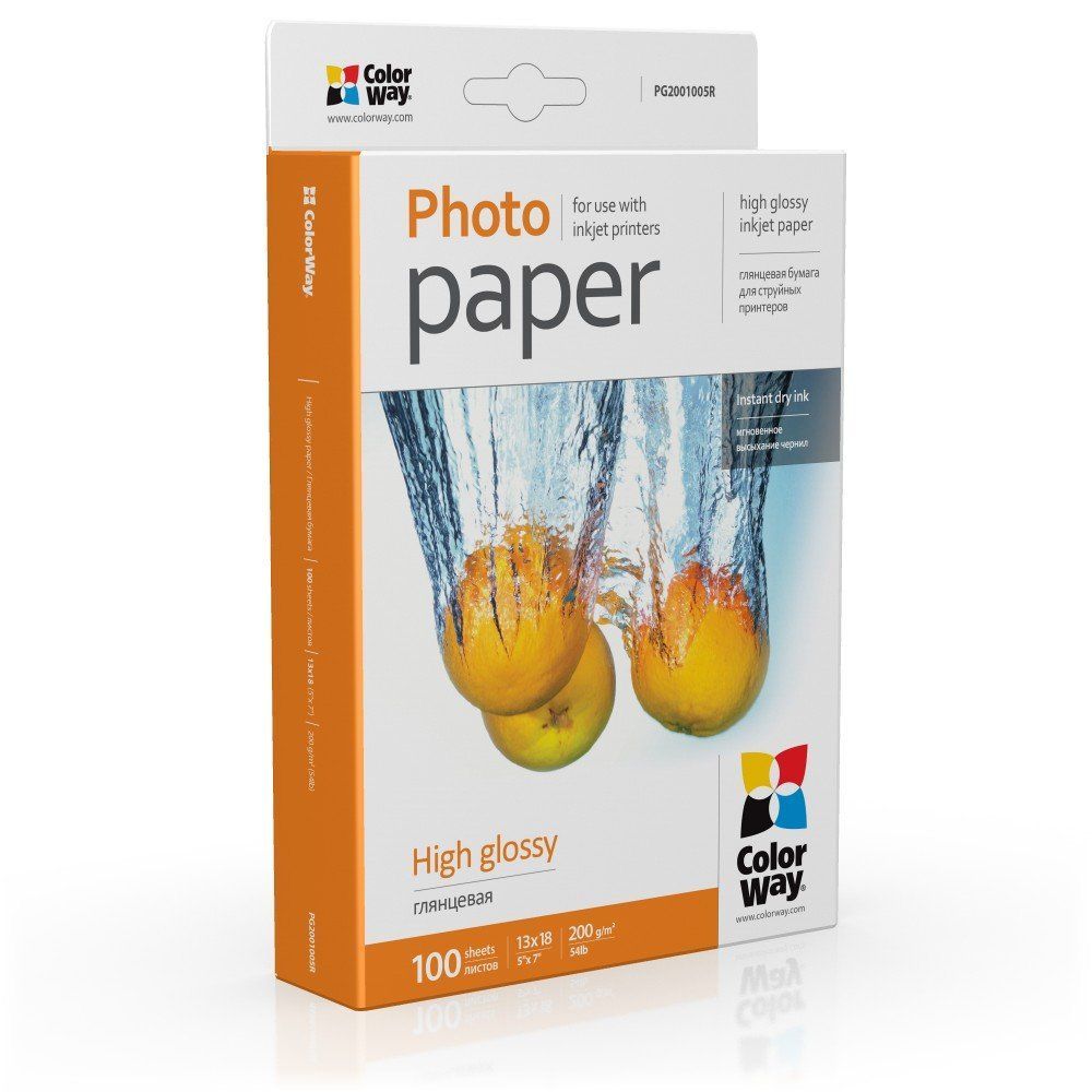 ColorWay PG2001005R 200g 13x18 100db Fényes Fotópapír ColorWay PG2001005R 200g 13x18 100db Fényes Fotópapír