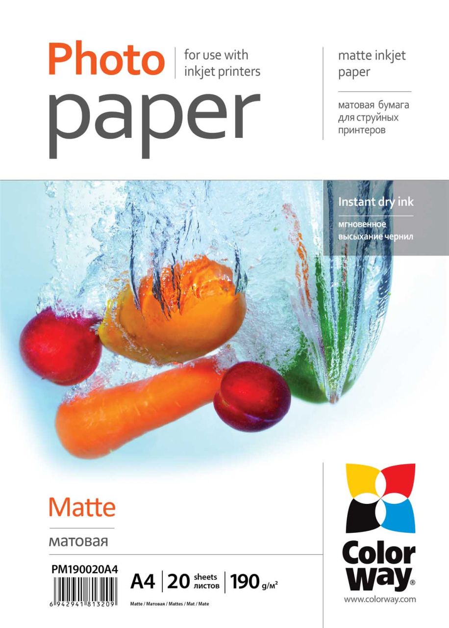 ColorWay PM190020A4 190g A4 20db Matt Fotópapír