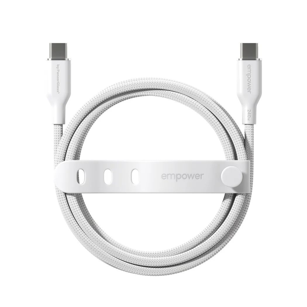 PanzerGlass 240W USB-C to USB-C USB 2.0 cable 1,2m White PanzerGlass 240W USB-C to USB-C USB 2.0 cable 1,2m White