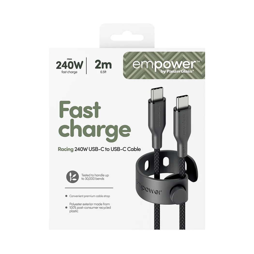 PanzerGlass 240W USB-C to USB-C USB 2.0 cable 2m Black PanzerGlass 240W USB-C to USB-C USB 2.0 cable 2m Black