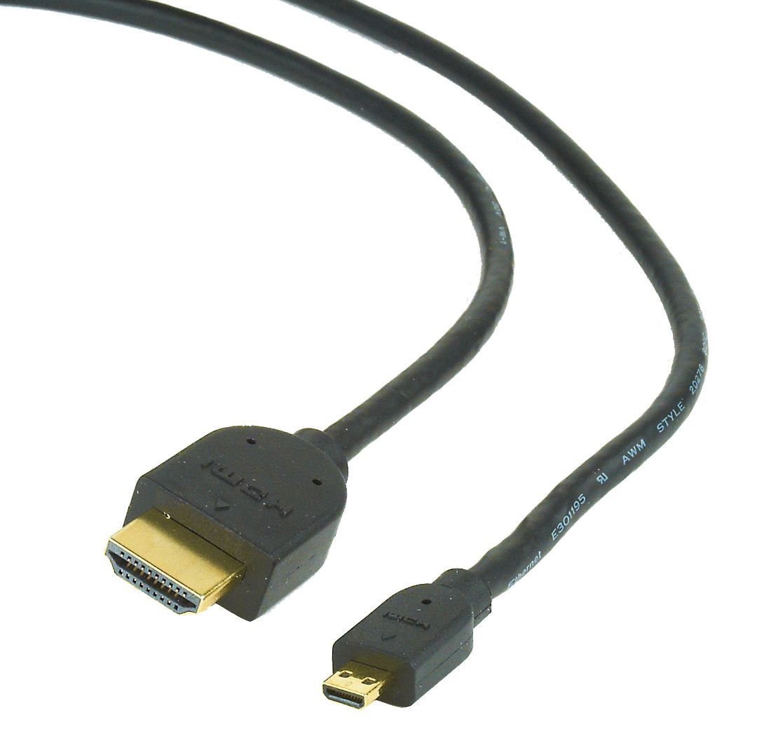 Gembird CC-HDMID-6 microHDMI to HDMI 2.0 cable 1,8m Black Gembird CC-HDMID-6 microHDMI to HDMI 2.0 cable 1,8m Black
