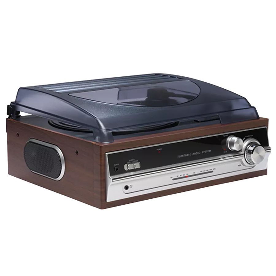 Denver VPR-190MK2 Retro turntable with radio & built-in speakers