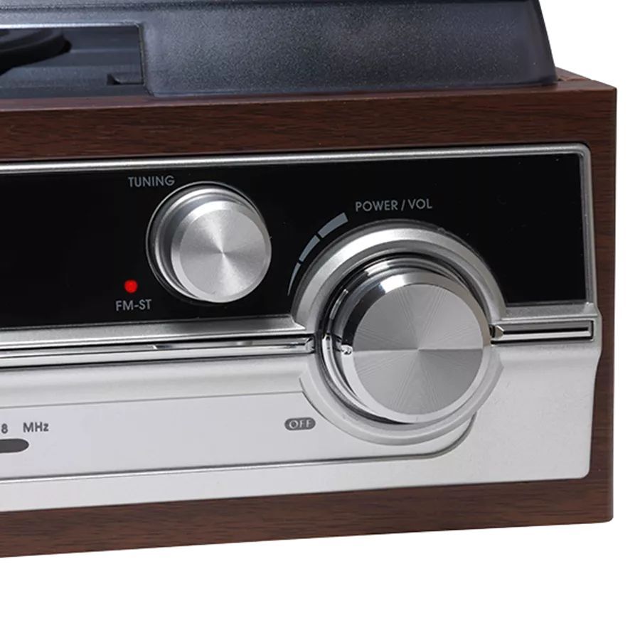 Denver VPR-190MK2 Retro turntable with radio & built-in speakers