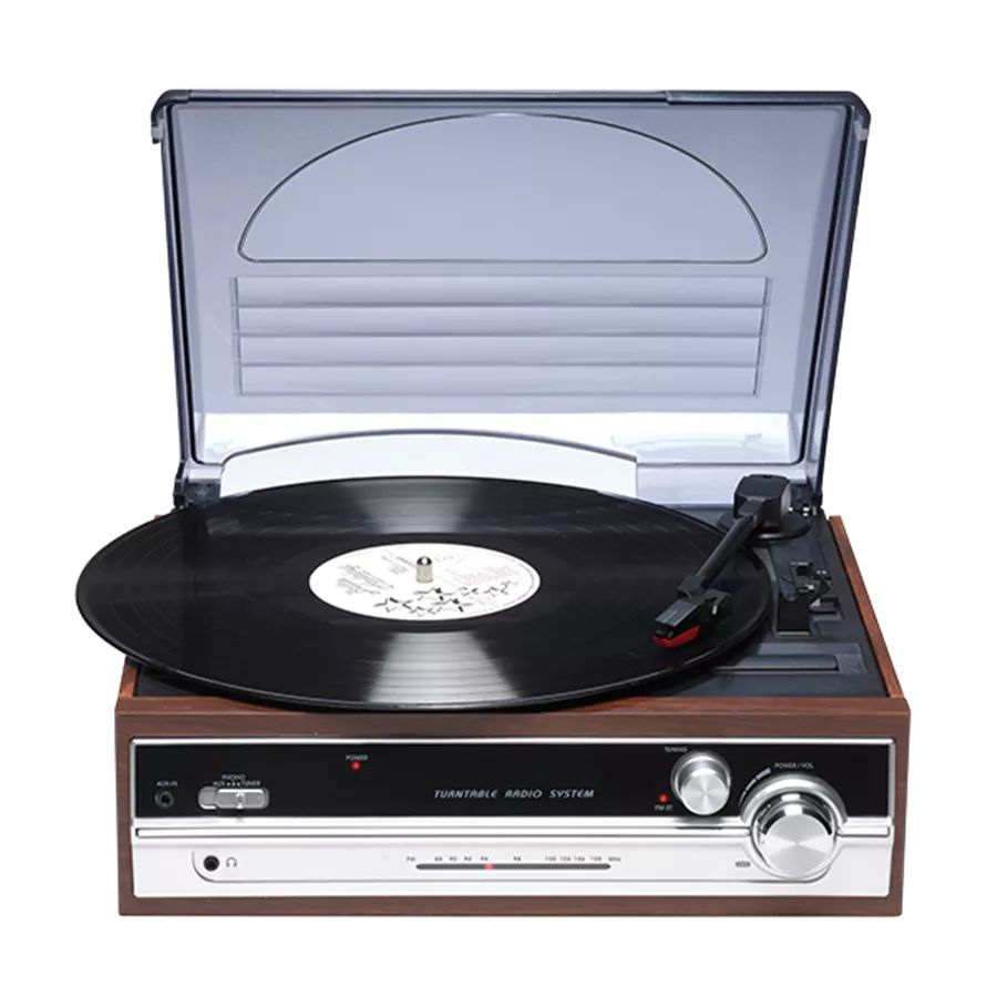 Denver VPR-190MK2 Retro turntable with radio & built-in speakers