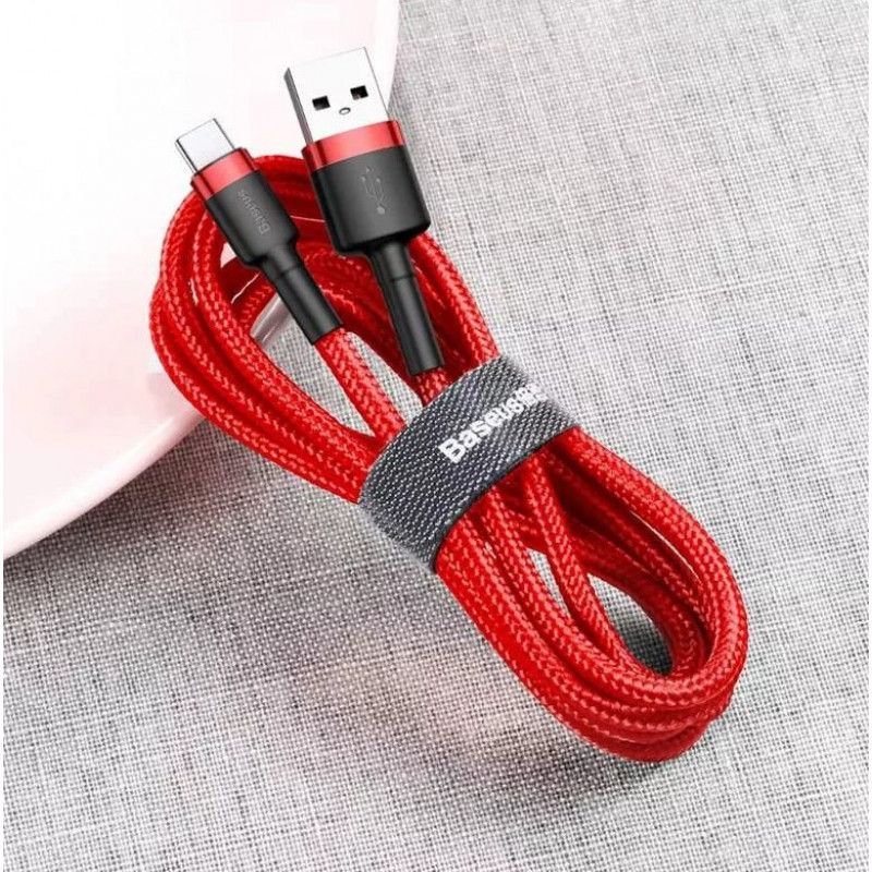 Baseus Cafule 3A USB-USB-C Cable 1m Red Baseus Cafule 3A USB-USB-C Cable 1m Red