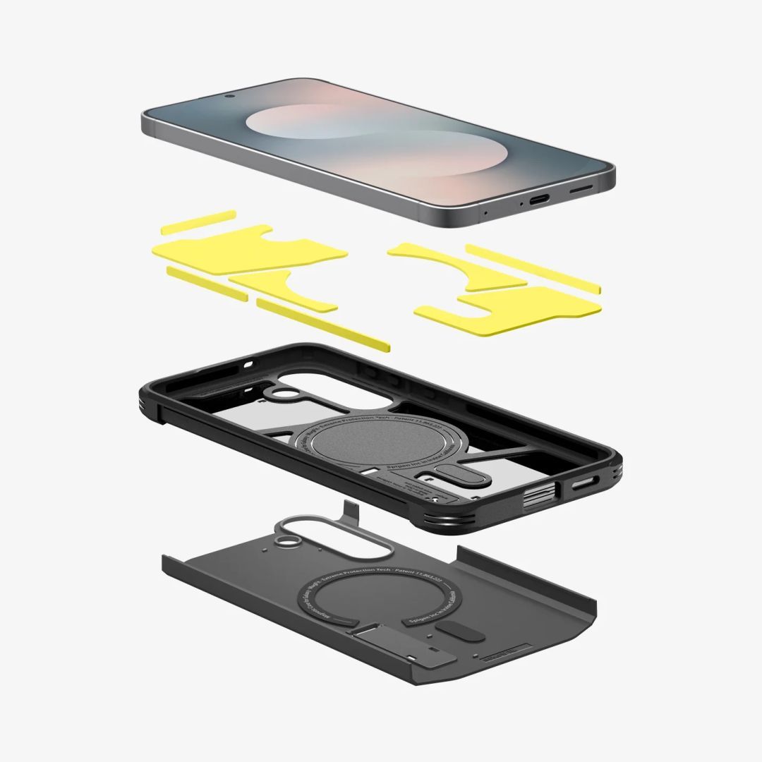 Spigen Tough Armor MagSafe case for Samsung Galaxy S25 FE Black