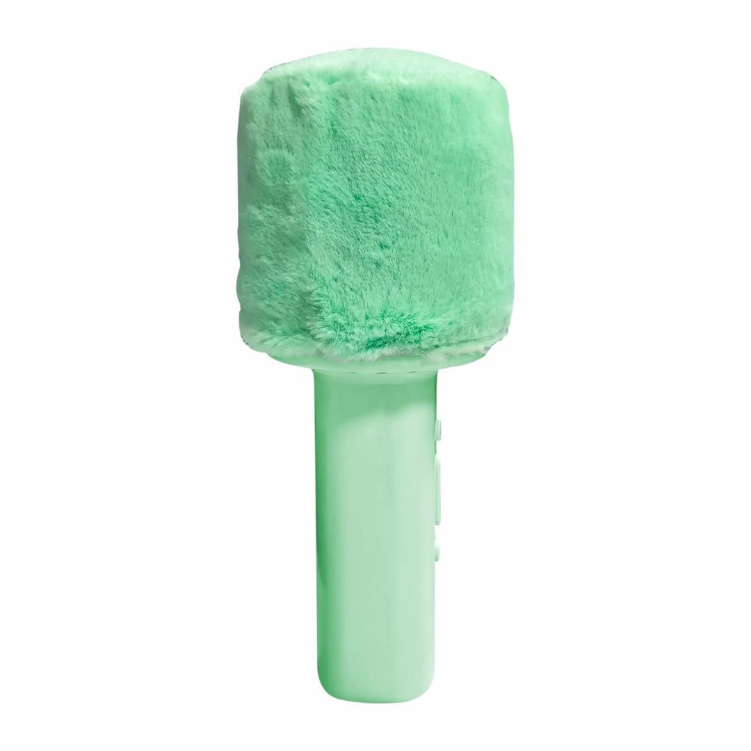 Denver KMS-30RO Bluetooth Karaoke Microphone Speaker with fluffy top Green Denver KMS-30RO Bluetooth Karaoke Microphone Speaker with fluffy top Green