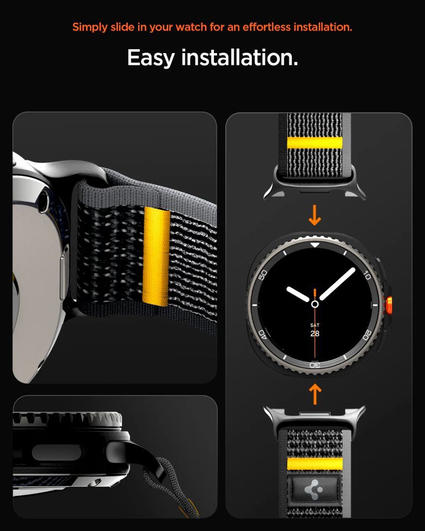 Spigen Athlex Air Active Band for Samsung Galaxy Watch 8 46mm/44mm/40mm Black