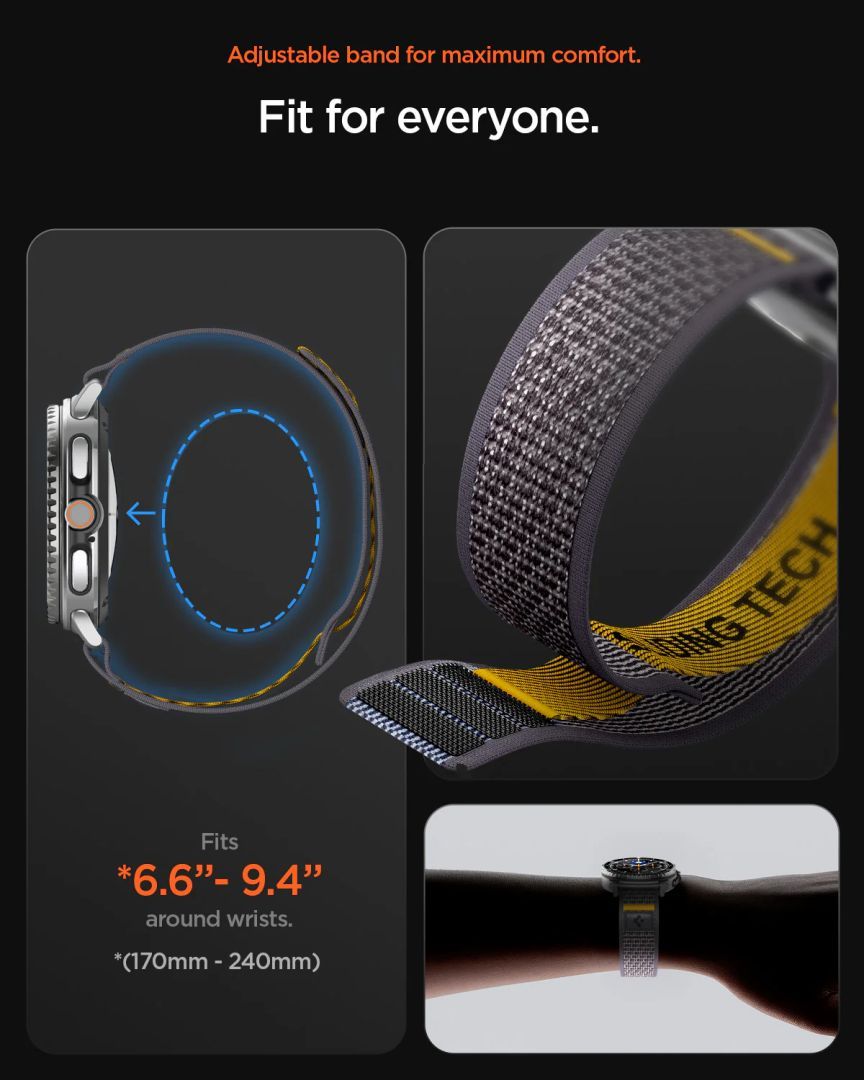 Spigen Athlex Air Band for Samsung Galaxy Watch 8 46mm/44mm/40mm Gray