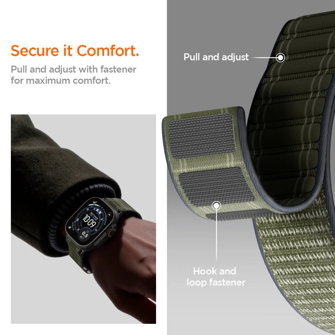 Spigen Fabric Band for Apple Watch 49mm/46mm/45mm/44mm Green