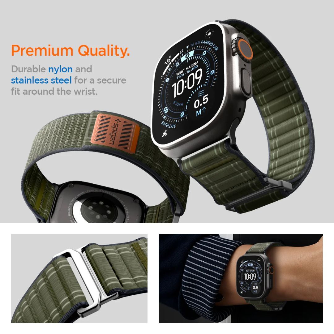 Spigen Fabric Band for Apple Watch 49mm/46mm/45mm/44mm Green