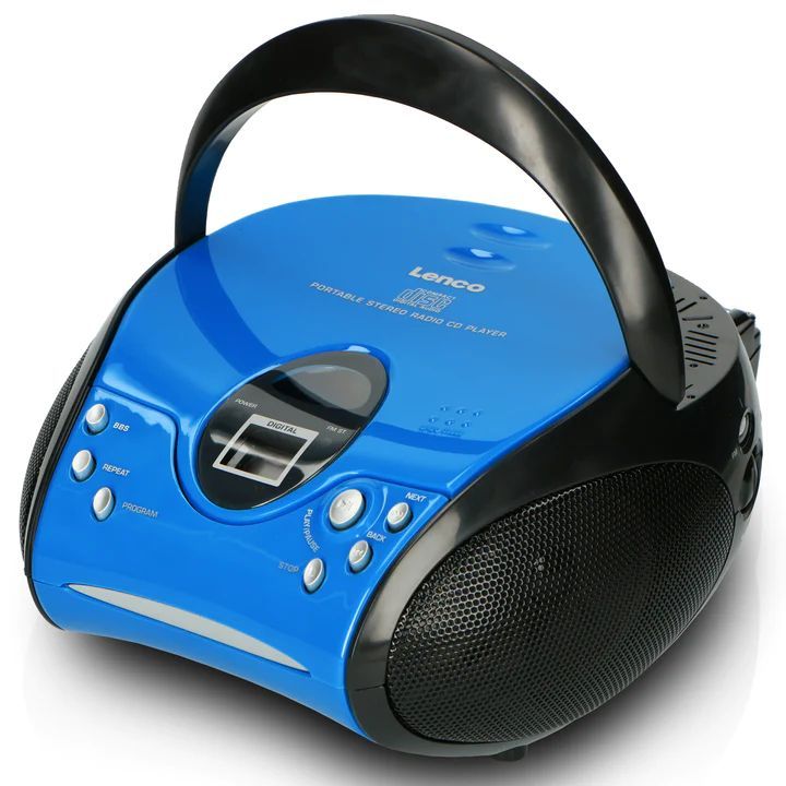 Lenco SCD-24 Portable stereo FM radio with CD player Blue/Black Lenco SCD-24 Portable stereo FM radio with CD player Blue/Black