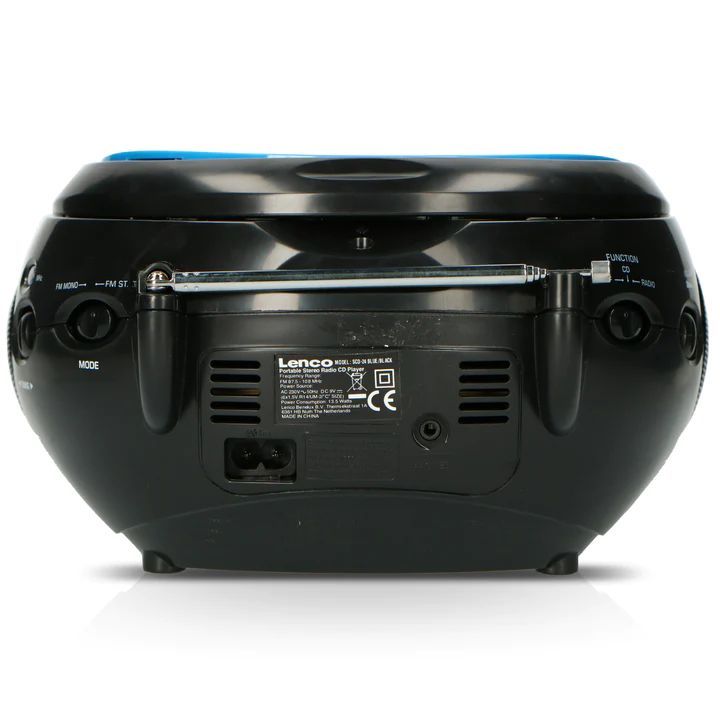 Lenco SCD-24 Portable stereo FM radio with CD player Blue/Black Lenco SCD-24 Portable stereo FM radio with CD player Blue/Black