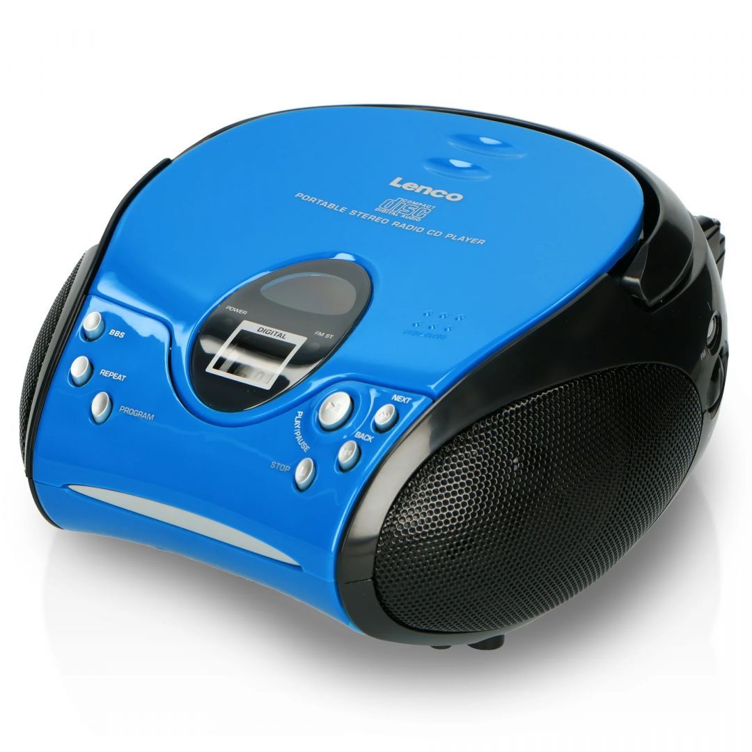 Lenco SCD-24 Portable stereo FM radio with CD player Blue/Black Lenco SCD-24 Portable stereo FM radio with CD player Blue/Black