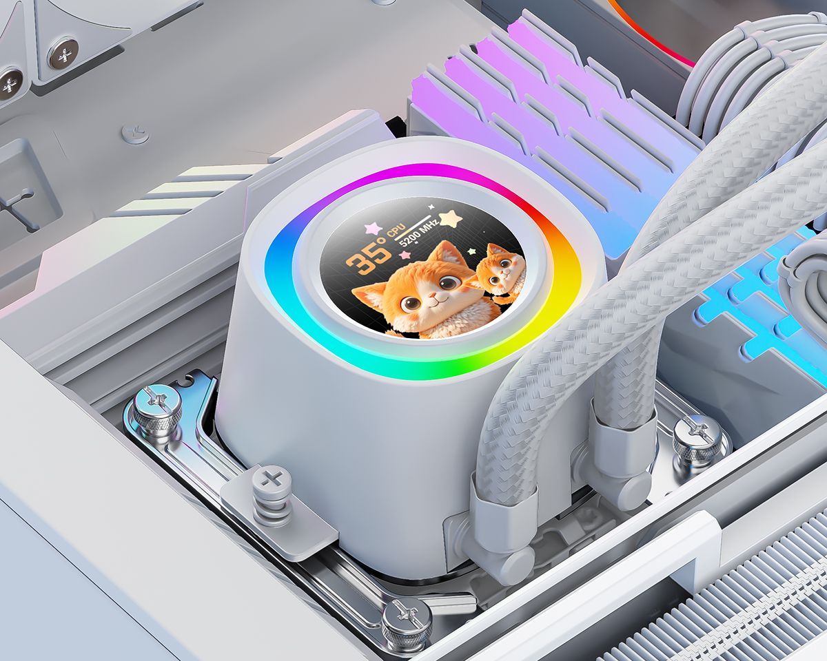 ID-COOLING FX360 LCD PE WHITE