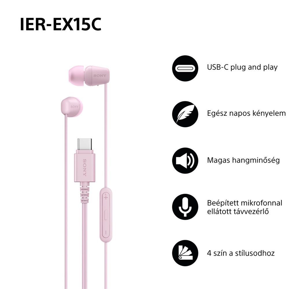 Sony IER-EX15C Headset Pink Sony IER-EX15C Headset Pink