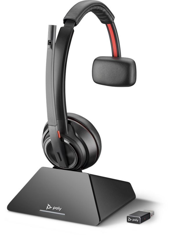 Poly Plantronics Savi 8210-M USB-A DECT Headset Black Poly Plantronics Savi 8210-M USB-A DECT Headset Black