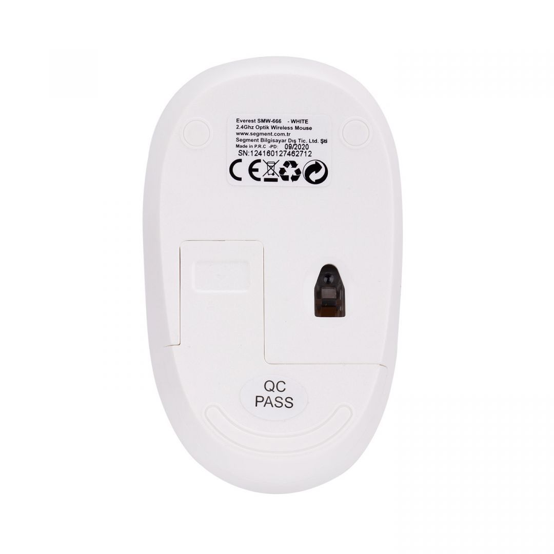 Everest SMW-666 Optical Wireless Mouse White Everest SMW-666 Optical Wireless Mouse White