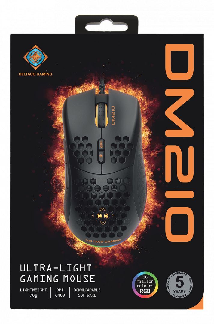 Deltaco GAM-108 DM210 Ultra Light gaming mouse Black Deltaco GAM-108 DM210 Ultra Light gaming mouse Black