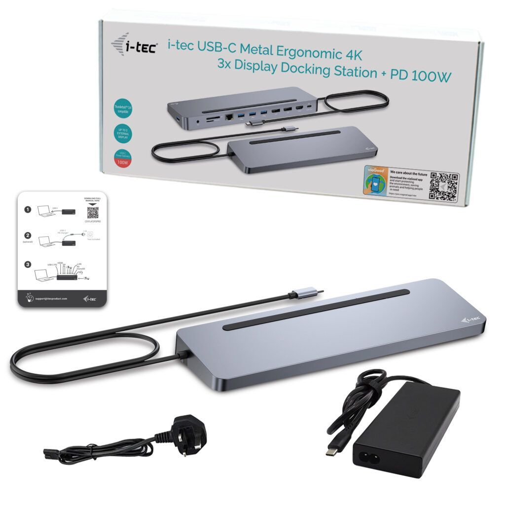 I-TEC USB-C Ergo 3x 4K Display Docking Station I-TEC USB-C Ergo 3x 4K Display Docking Station
