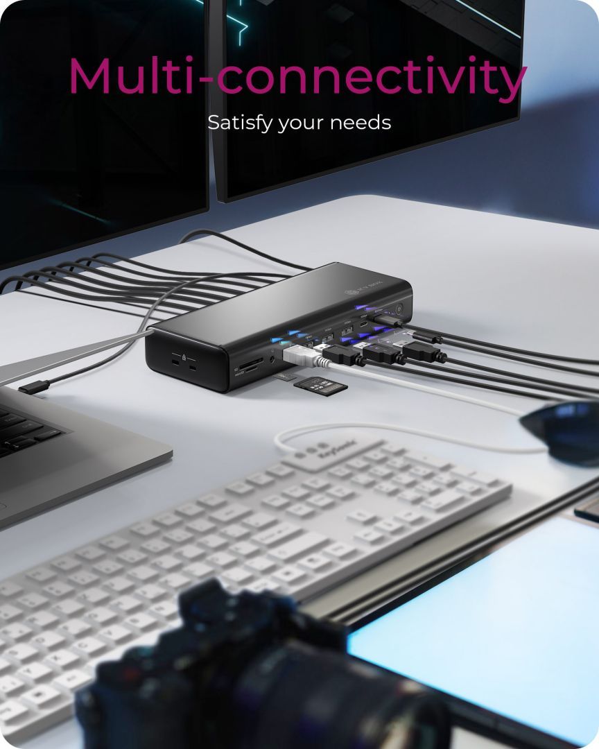 Raidsonic IcyBox IB-DK7401-CU31 17-in-1 Notebook DockingStation Raidsonic IcyBox IB-DK7401-CU31 17-in-1 Notebook DockingStation