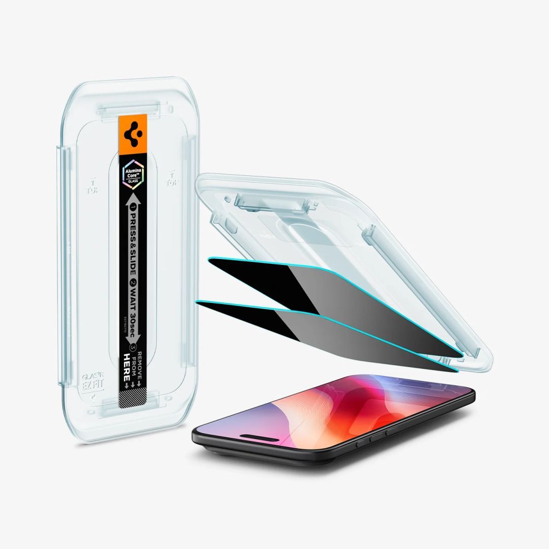 Spigen Glass tR EZ Fit (Privacy) for iPhone Air 2 Pack Transparency Spigen Glass tR EZ Fit (Privacy) for iPhone Air 2 Pack Transparency