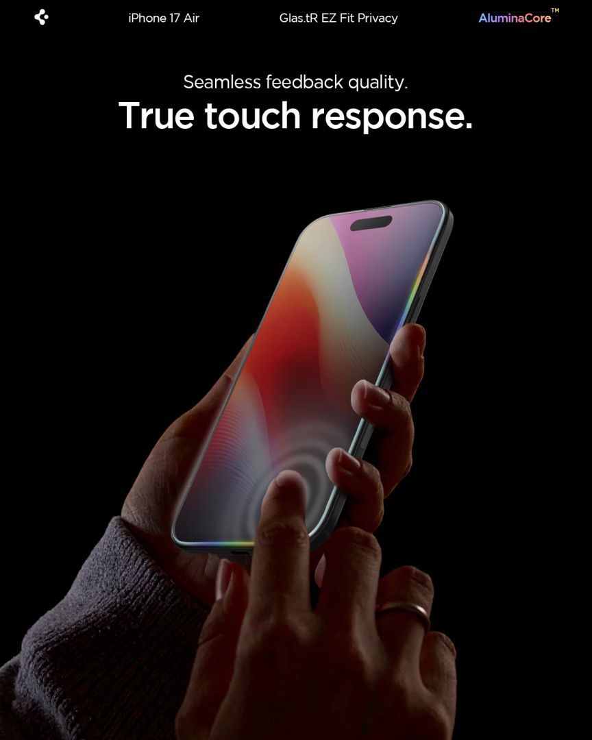 Spigen Glass tR EZ Fit (Privacy) for iPhone Air 2 Pack Transparency Spigen Glass tR EZ Fit (Privacy) for iPhone Air 2 Pack Transparency