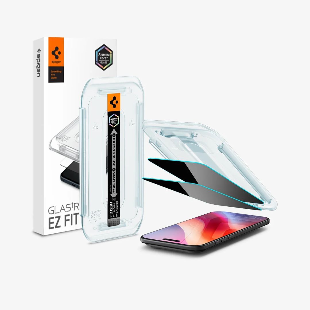 Spigen Glass tR EZ Fit (Privacy) for iPhone Air 2 Pack Transparency Spigen Glass tR EZ Fit (Privacy) for iPhone Air 2 Pack Transparency