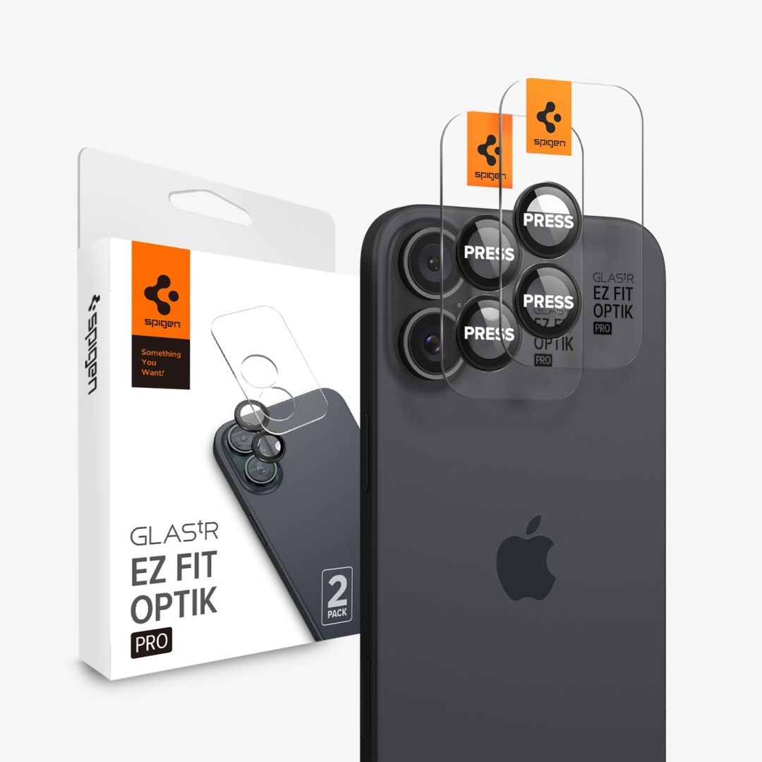 Spigen Glass tR EZ Fit Optik Pro iPhone 16/16 Plus 2 pack Black Spigen Glass tR EZ Fit Optik Pro iPhone 16/16 Plus 2 pack Black