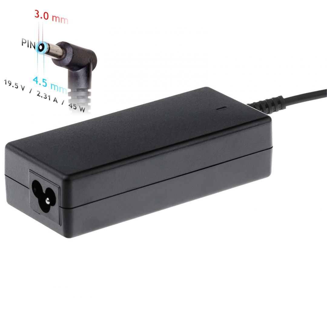 Akyga AK-ND-69 19,5V / 2,31A 45W 4,5x3mm HP hálózati notebook töltő Akyga AK-ND-69 19,5V / 2,31A 45W 4,5x3mm HP hálózati notebook töltő