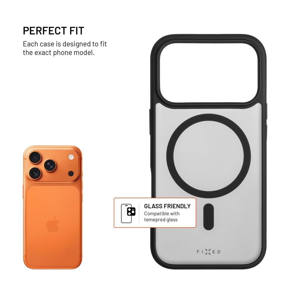 FIXED MagMisty case Apple iPhone 17 Pro készülékhez, fekete