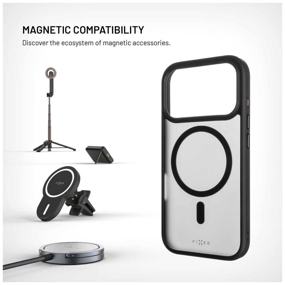 FIXED MagMisty case Apple iPhone 17 Pro készülékhez, fekete