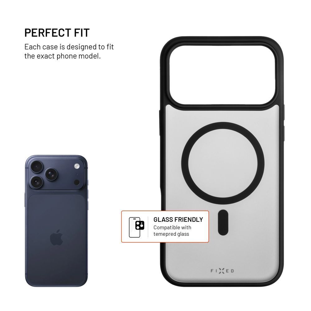 FIXED MagMisty case Apple iPhone 17 Pro Max készülékhez, fekete