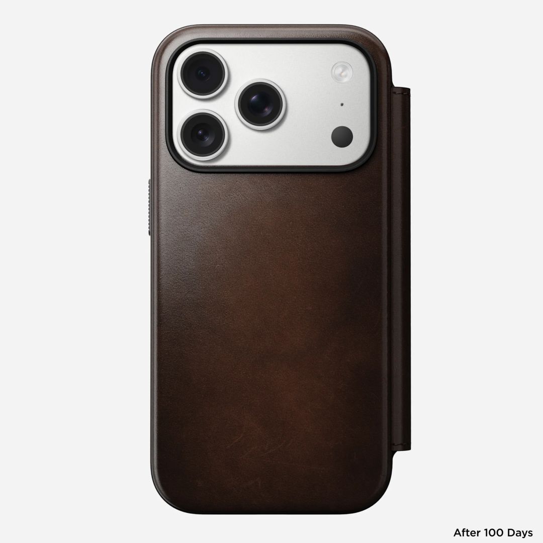 Nomad Modern Leather (Horween) Folio for iPhone 17 Pro Rustic Brown Nomad Modern Leather (Horween) Folio for iPhone 17 Pro Rustic Brown