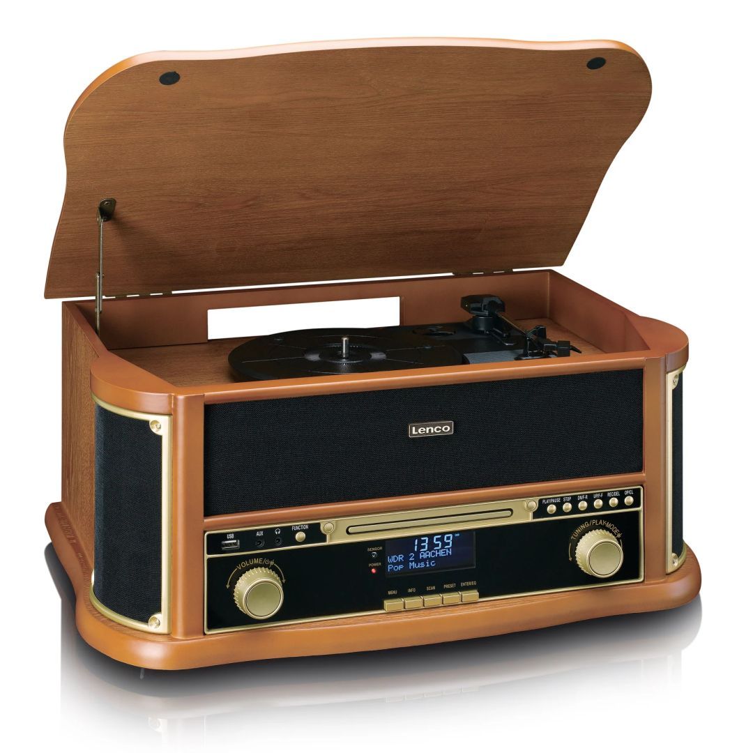 Lenco TCD-2571 Retro Turntable with Bluetooth Wood Lenco TCD-2571 Retro Turntable with Bluetooth Wood