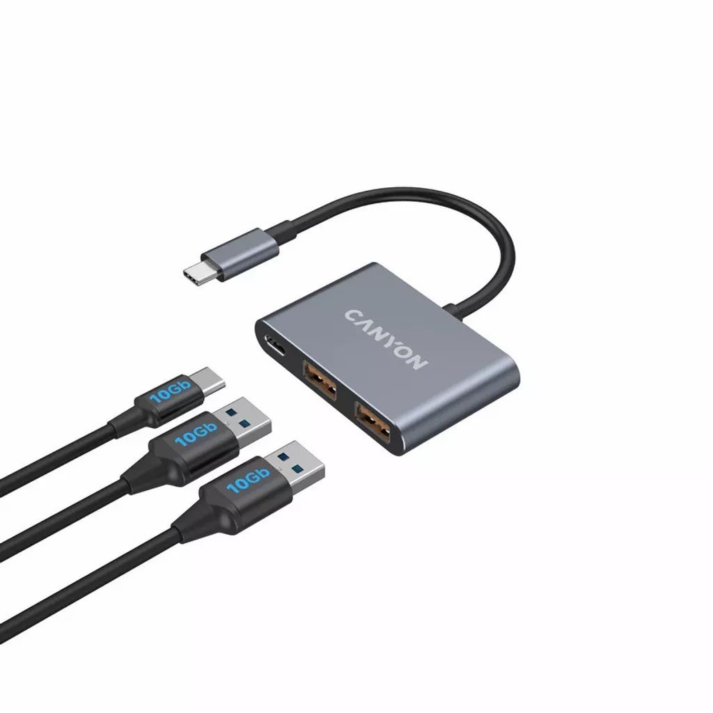 Canyon CNS-TDS3 3 Ports USB-C HUB Dark Grey