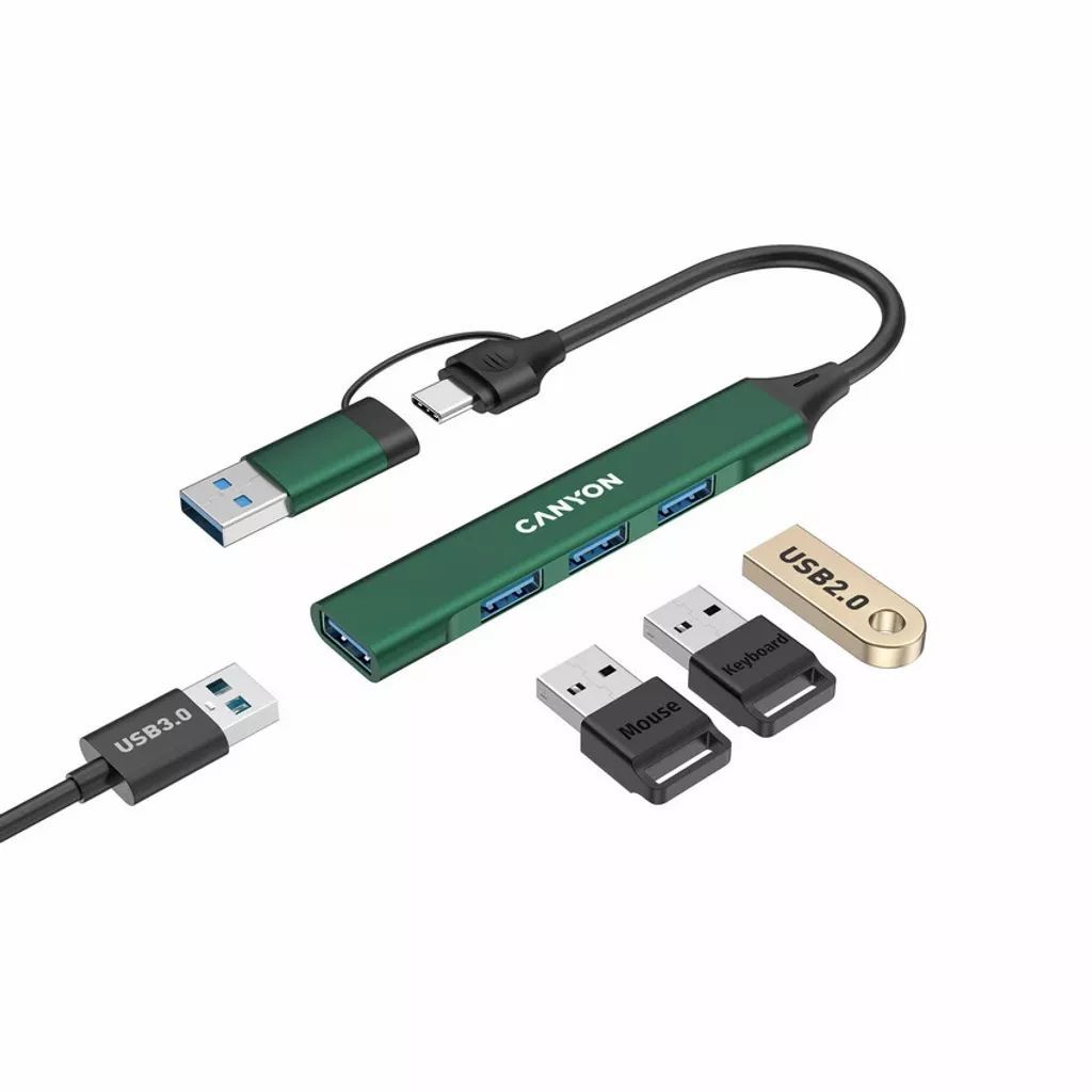 Canyon CNS-TDS02GR 4-portos USB2.0 HUB Green Canyon CNS-TDS02GR 4-portos USB2.0 HUB Green