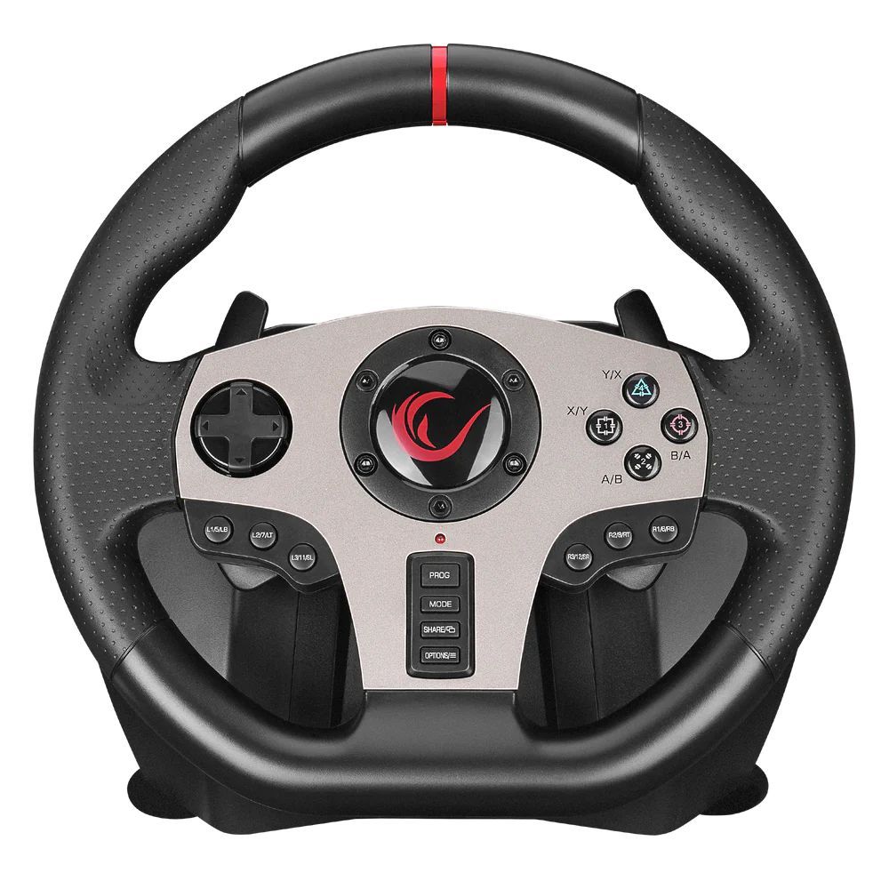 Rampage V902 PC-3 Pedal Gaming Wheel Black Rampage V902 PC-3 Pedal Gaming Wheel Black