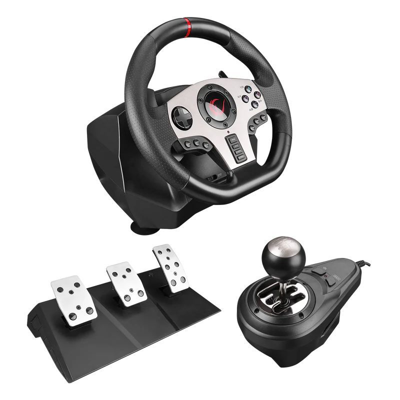 Rampage V902 PC-3 Pedal Gaming Wheel Black Rampage V902 PC-3 Pedal Gaming Wheel Black