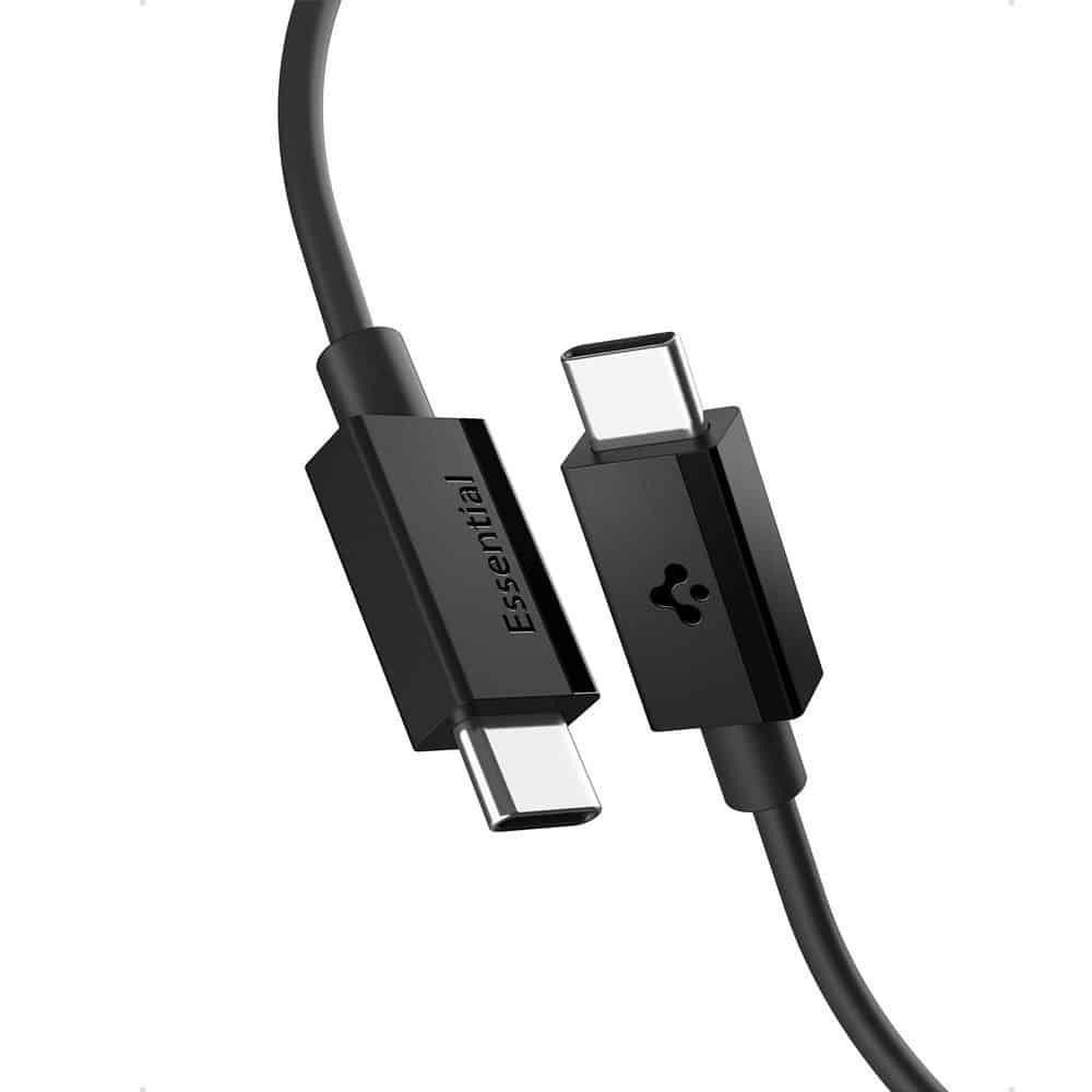 Spigen Essential USB-C to USB-C 60W cable 2m Black Spigen Essential USB-C to USB-C 60W cable 2m Black