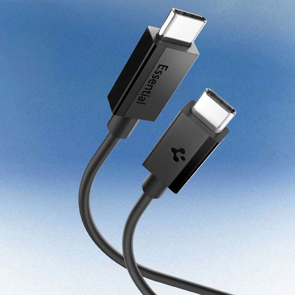 Spigen Essential USB-C to USB-C 60W cable 2m Black Spigen Essential USB-C to USB-C 60W cable 2m Black