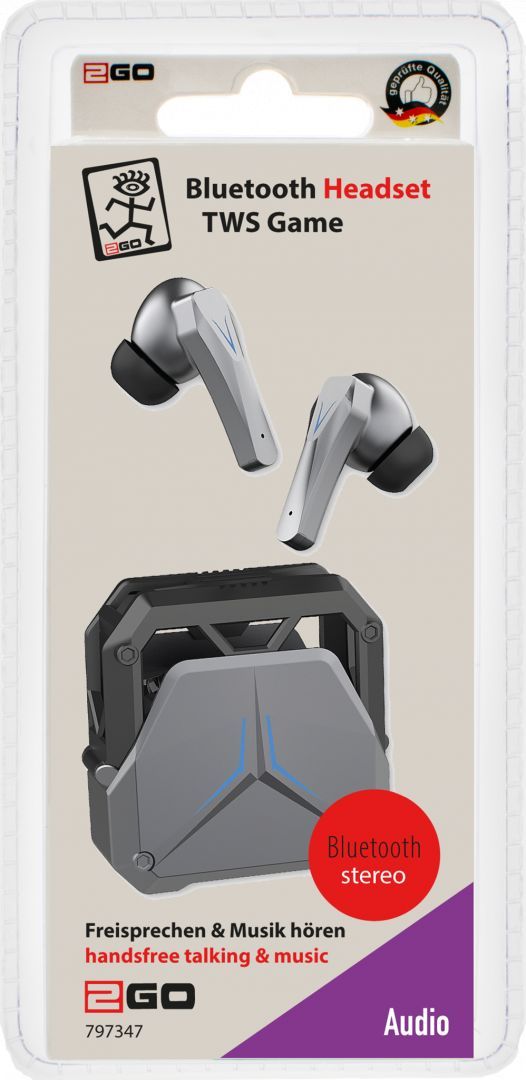 2GO TWS Bluetooth Gaming Headset Black 2GO TWS Bluetooth Gaming Headset Black