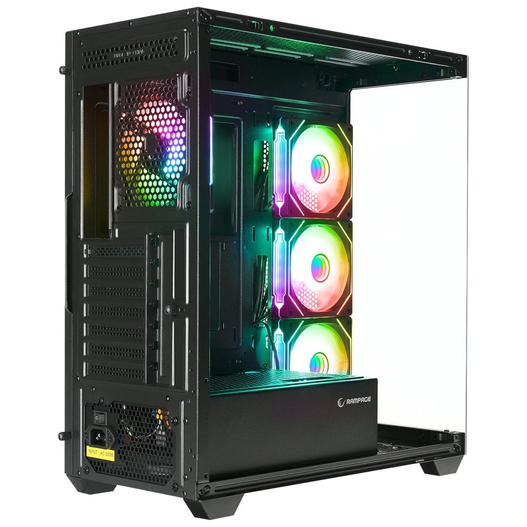 Rampage Hydra V4 RGB Tempered Glass Black Rampage Hydra V4 RGB Tempered Glass Black
