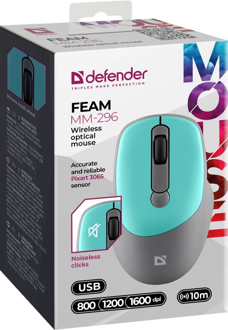 Defender Feam MM-296 Wireless Mouse Mint
