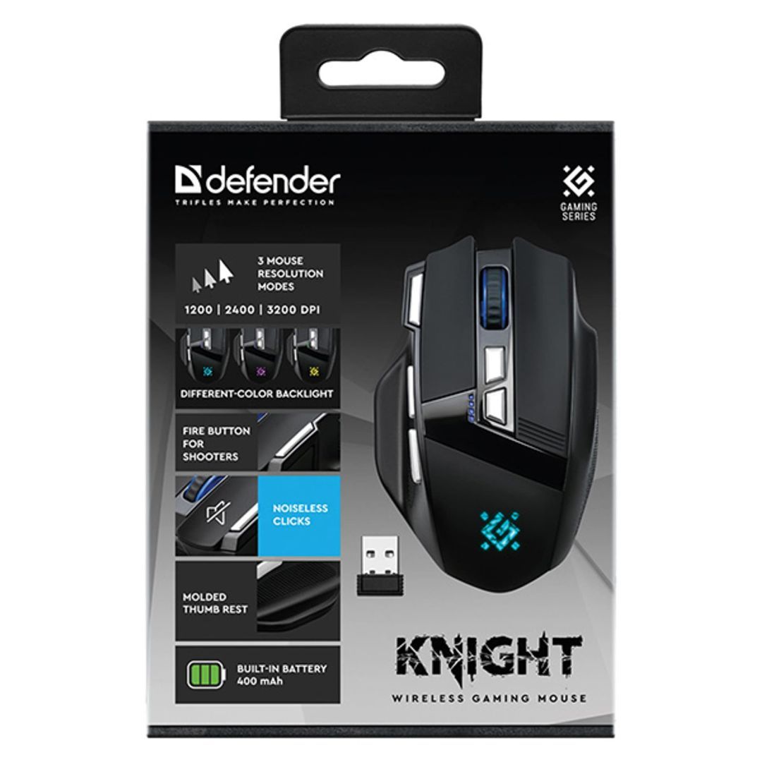 Defender Knight GM-885 Wireless Gaming Mouse Black Defender Knight GM-885 Wireless Gaming Mouse Black