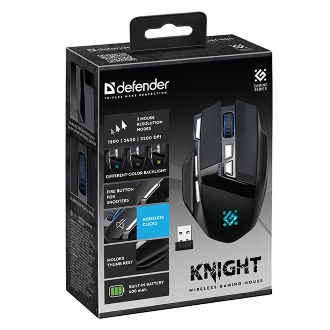 Defender Knight GM-885 Wireless Gaming Mouse Black Defender Knight GM-885 Wireless Gaming Mouse Black