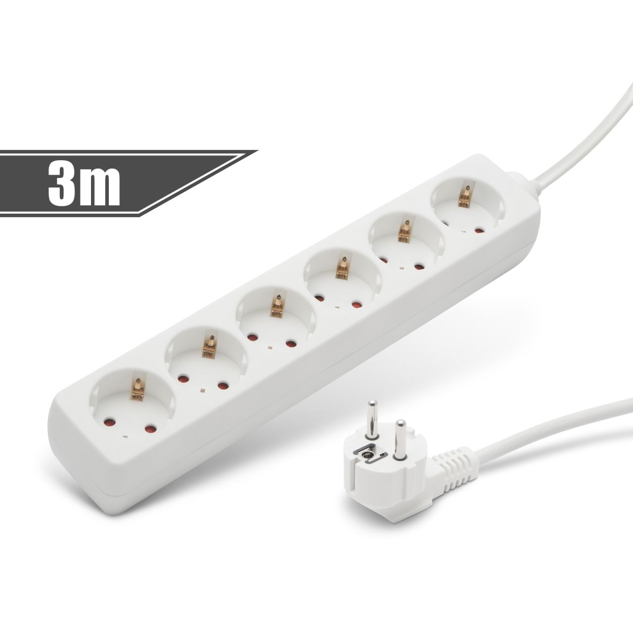 Delight Hálózati Elosztó 6DIN 3m White Delight Hálózati Elosztó 6DIN 3m White